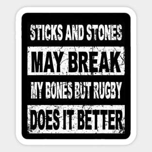 Retro Rugby Shirt Rugby Players Rugby Balls Men Women Kids Sticker